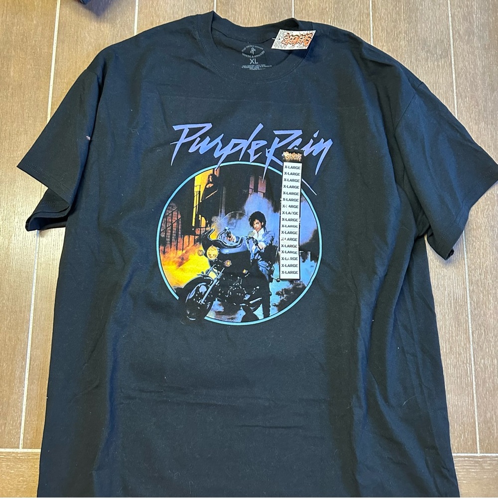 Spencer's Black Purple Rain Prince Graphic Tee